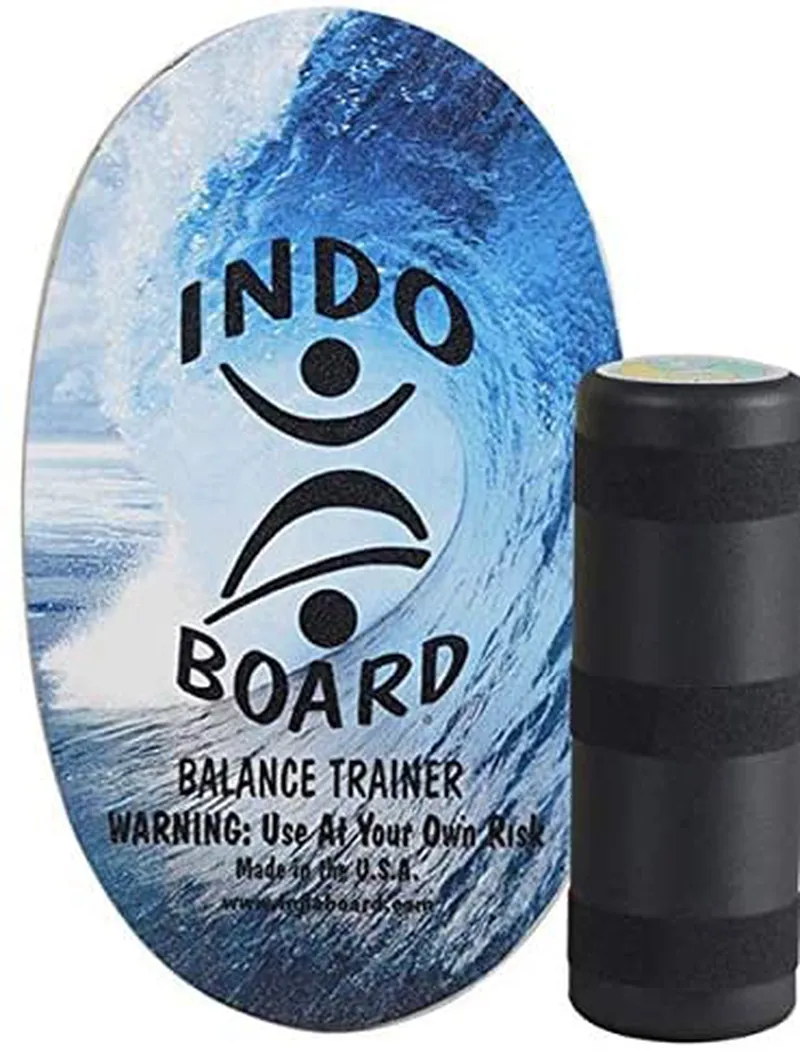 INDO BOARD Original - Balance Board for Fun, Fitness and Sports Training - Comes with 30" X 18" Non-Slip Deck and a 6.5" Roller - 11 Color Choices