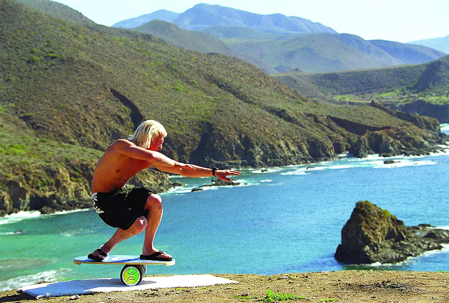 INDO BOARD Original - Balance Board for Fun, Fitness and Sports Training - Comes with 30" X 18" Non-Slip Deck and a 6.5" Roller - 11 Color Choices