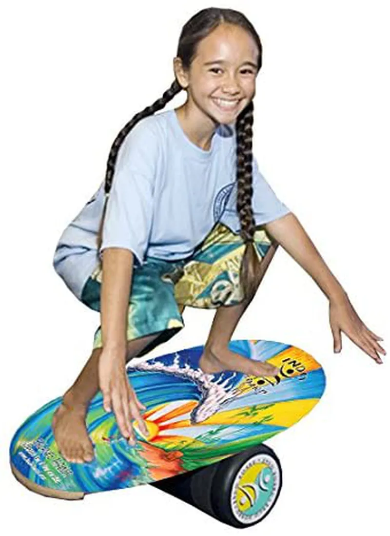 INDO BOARD Original - Balance Board for Fun, Fitness and Sports Training - Comes with 30" X 18" Non-Slip Deck and a 6.5" Roller - 11 Color Choices