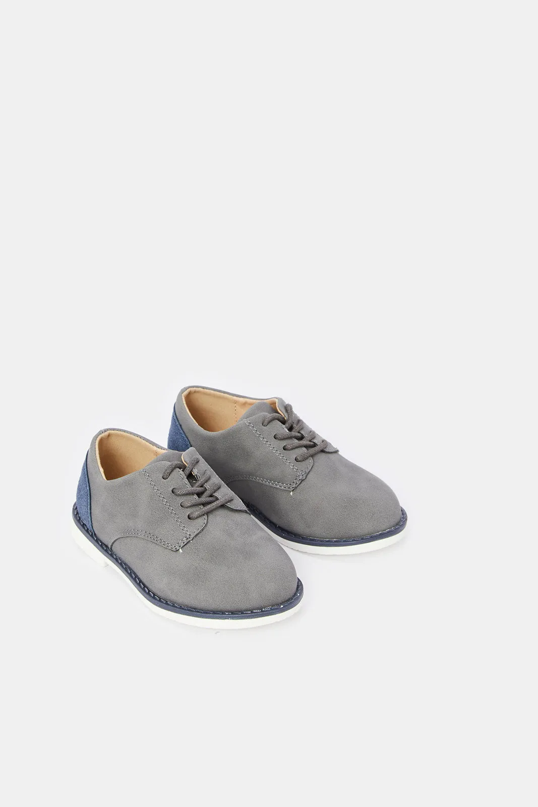 Infant Boys Grey Lace-Up Sneaker