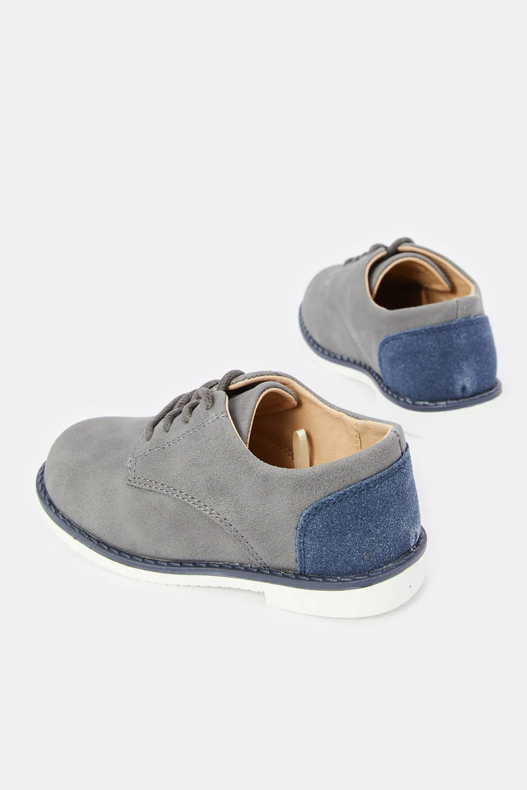 Infant Boys Grey Lace-Up Sneaker