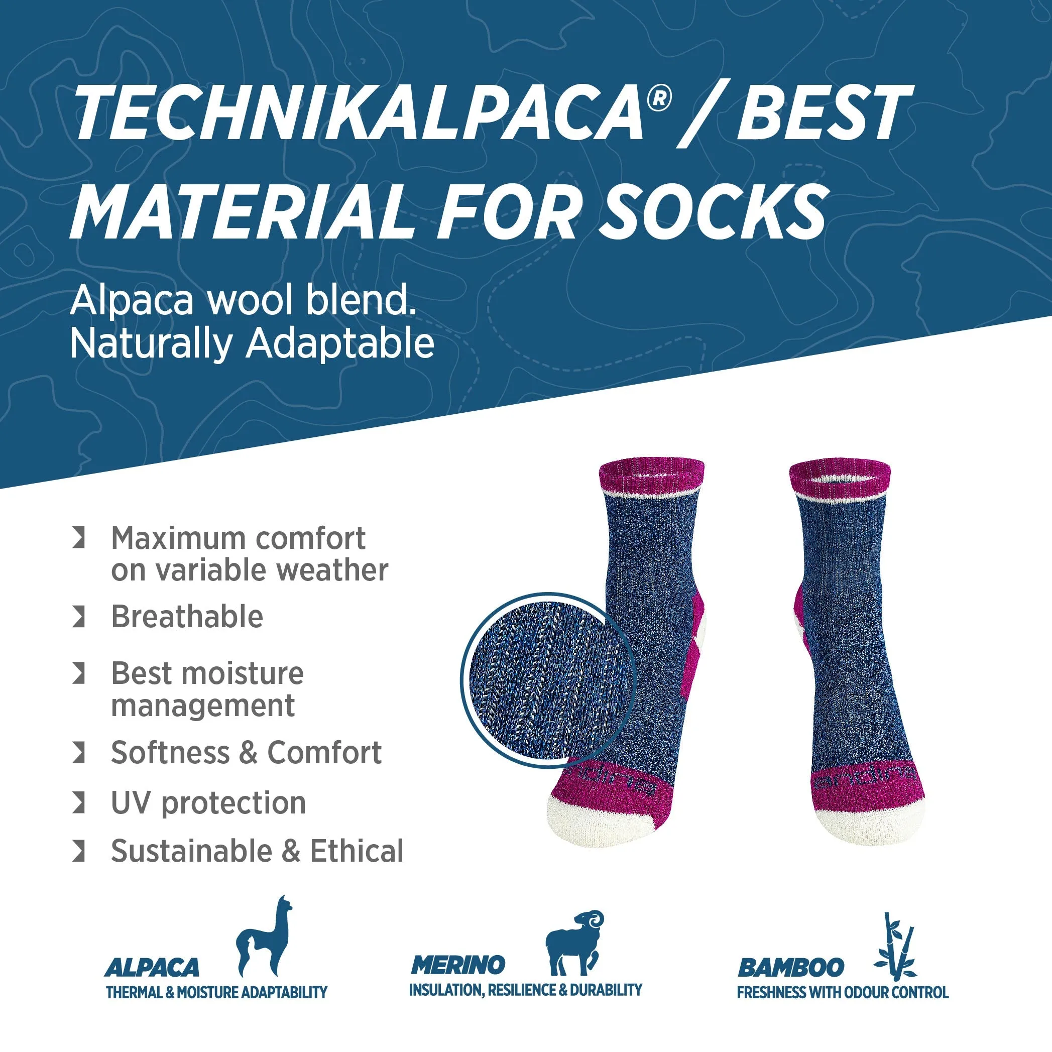 Kids Alpaca Hiking Socks | Cordillera Kids