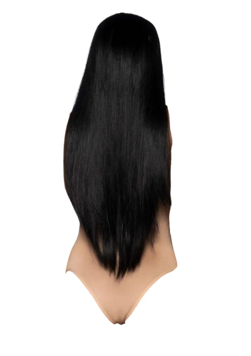 Leg Avenue Long Straight 33" Center Part Wig Black One Size