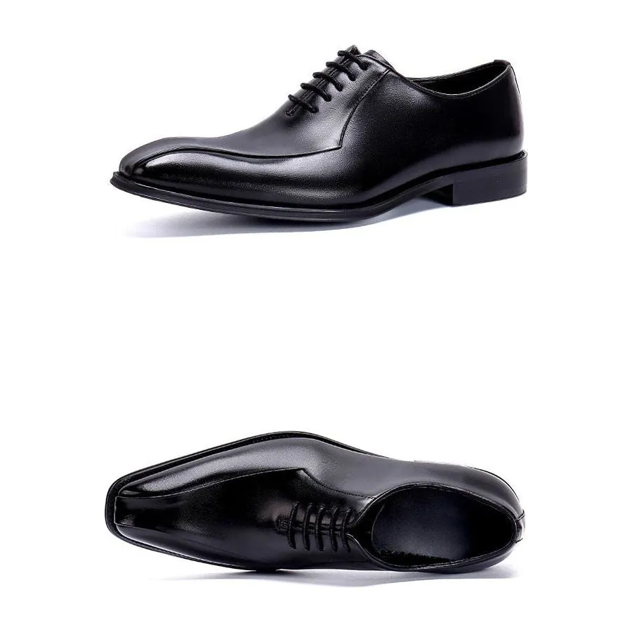 LuxeCarve Exotic Leather Lace Up Wedding Brogues