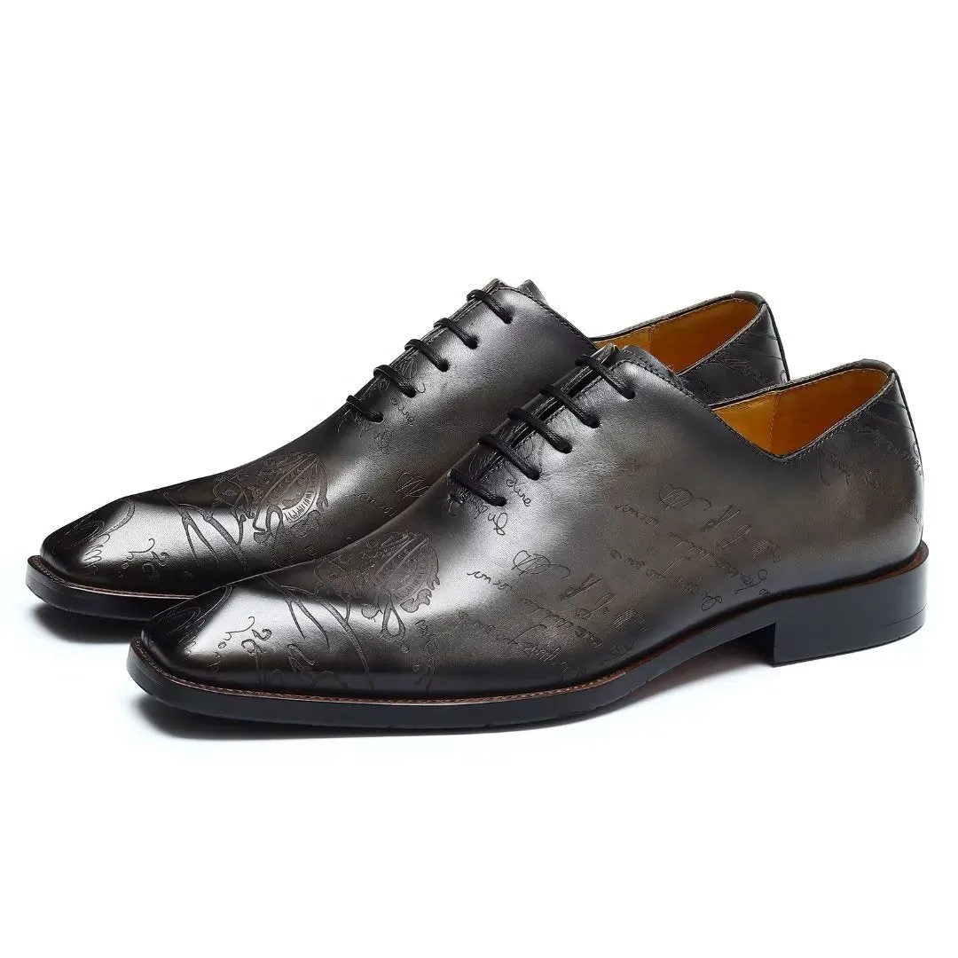 LuxeLace Leather Brogue Oxford Shoes