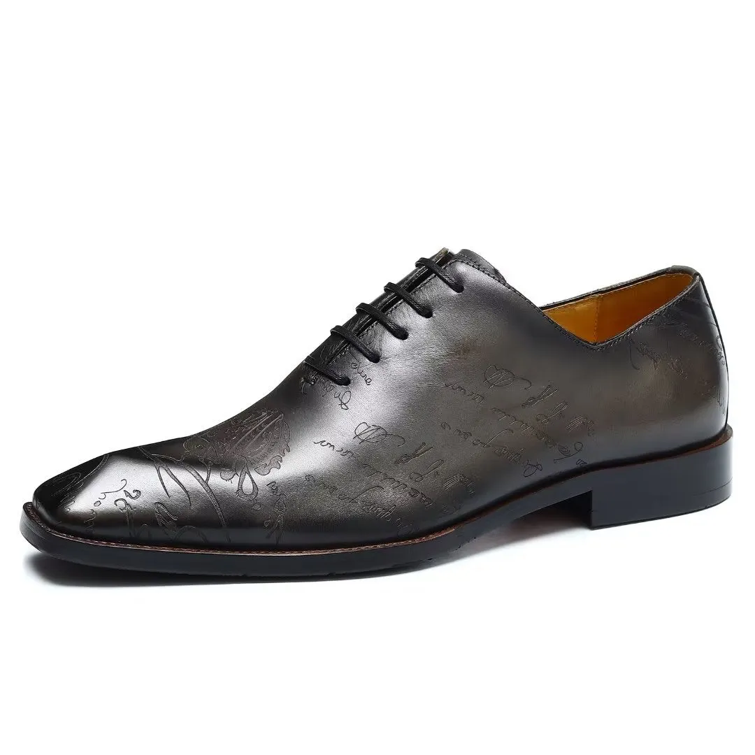 LuxeLace Leather Brogue Oxford Shoes