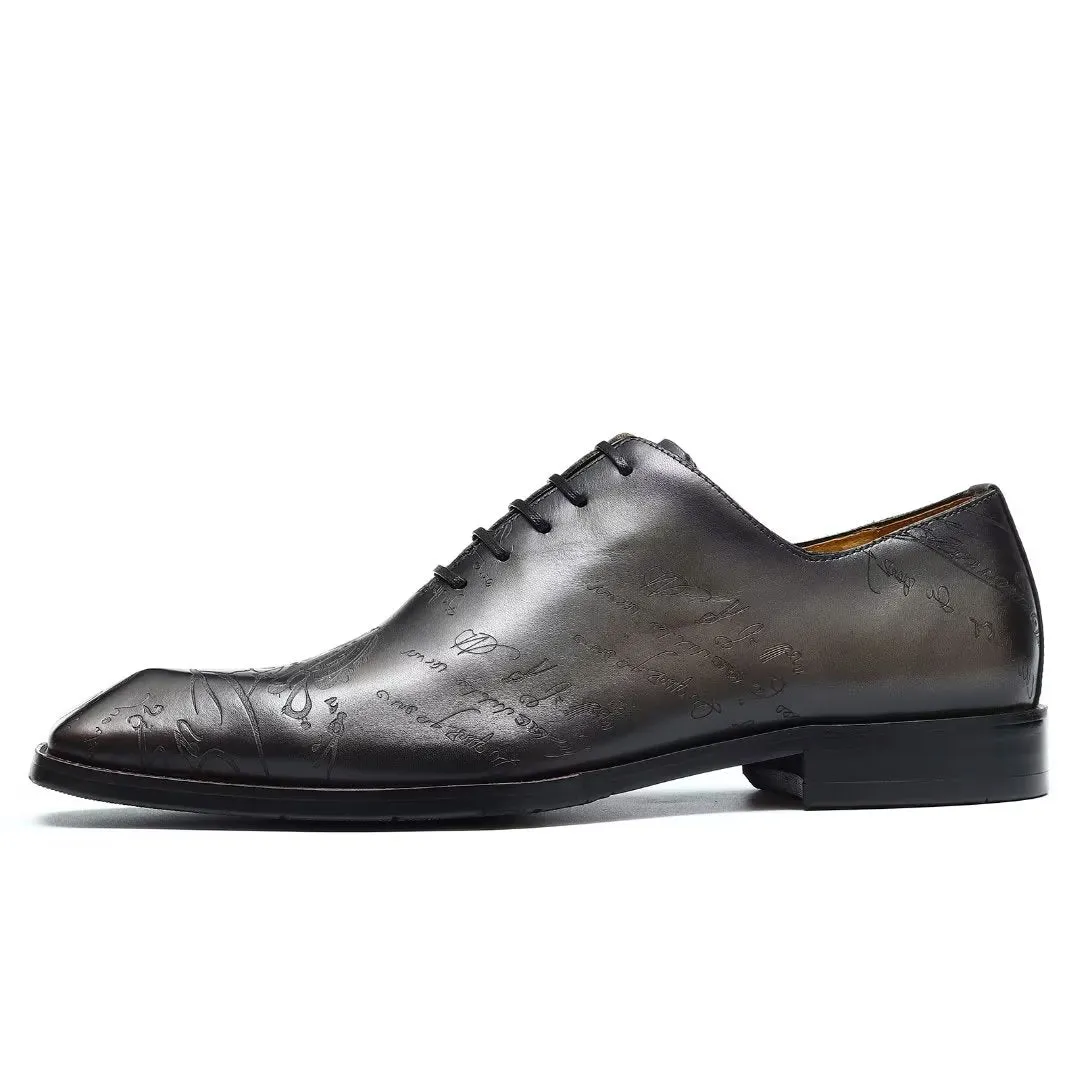 LuxeLace Leather Brogue Oxford Shoes