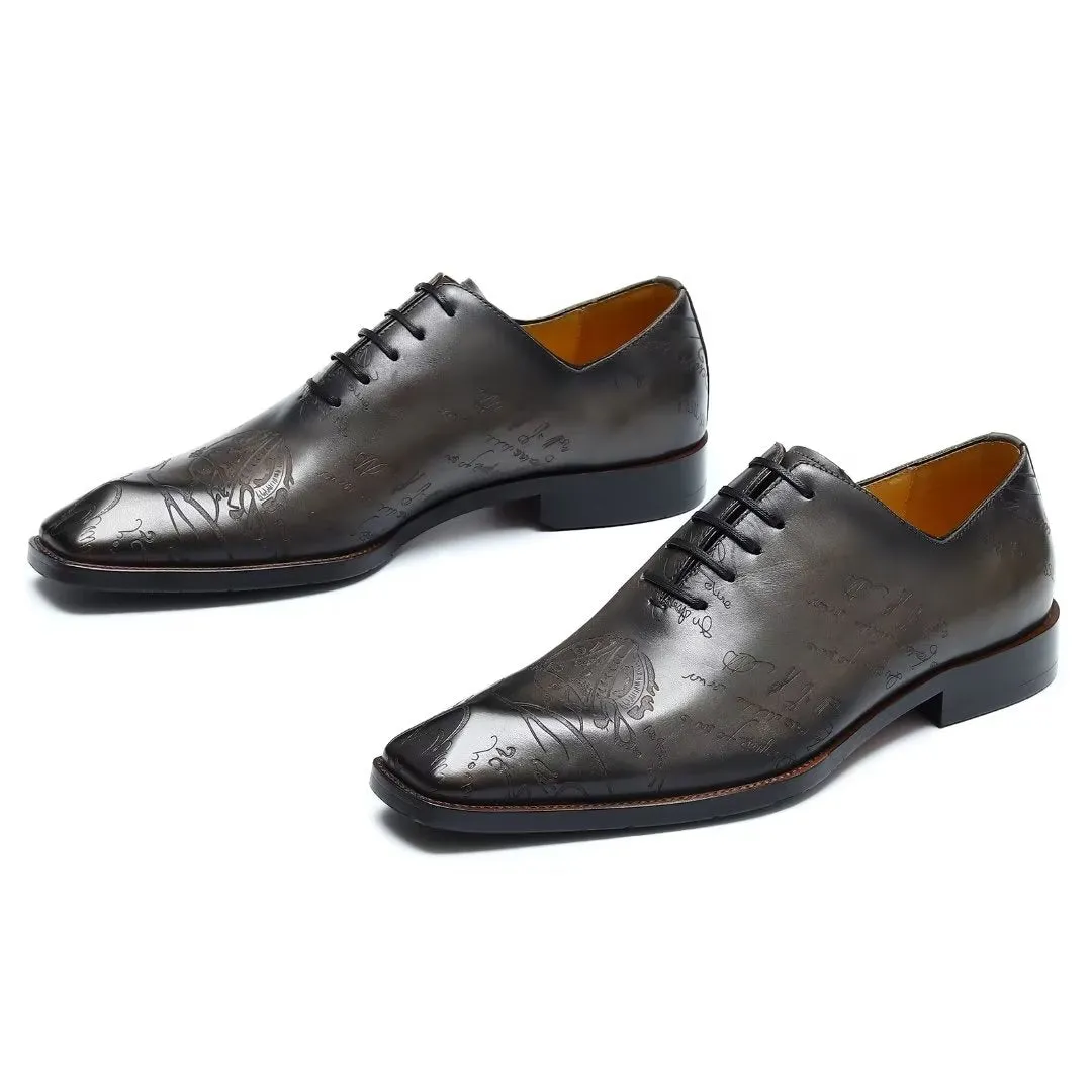 LuxeLace Leather Brogue Oxford Shoes