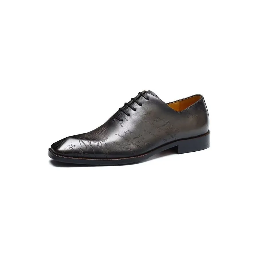 LuxeLace Leather Brogue Oxford Shoes