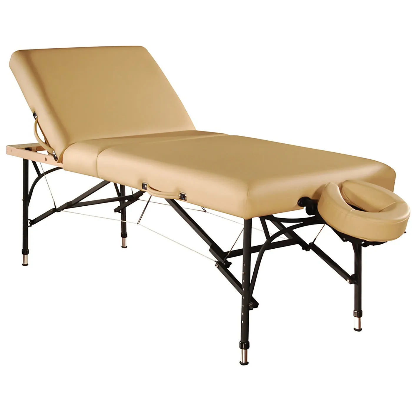 Master Massage 66cm Violet Tilt Salon Portable Aluminium Massage Table Package 3 Section Liftback Tilting Backrest