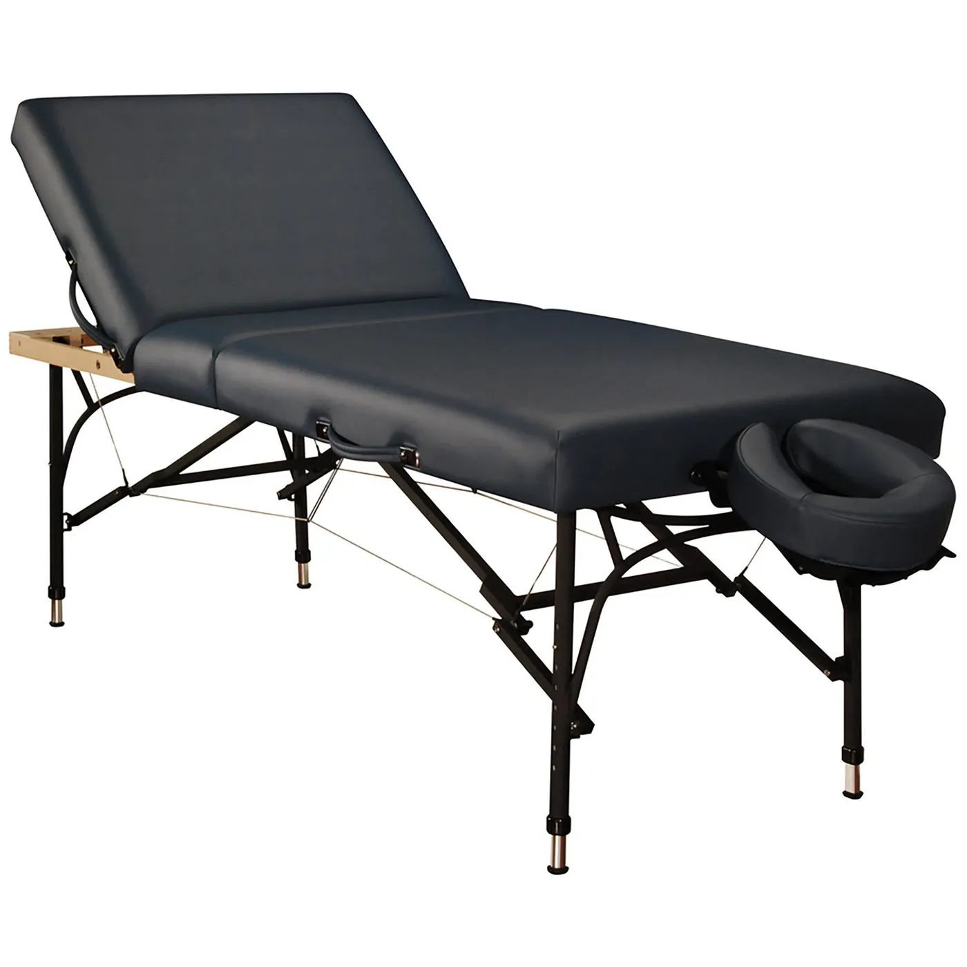 Master Massage 66cm Violet Tilt Salon Portable Aluminium Massage Table Package 3 Section Liftback Tilting Backrest