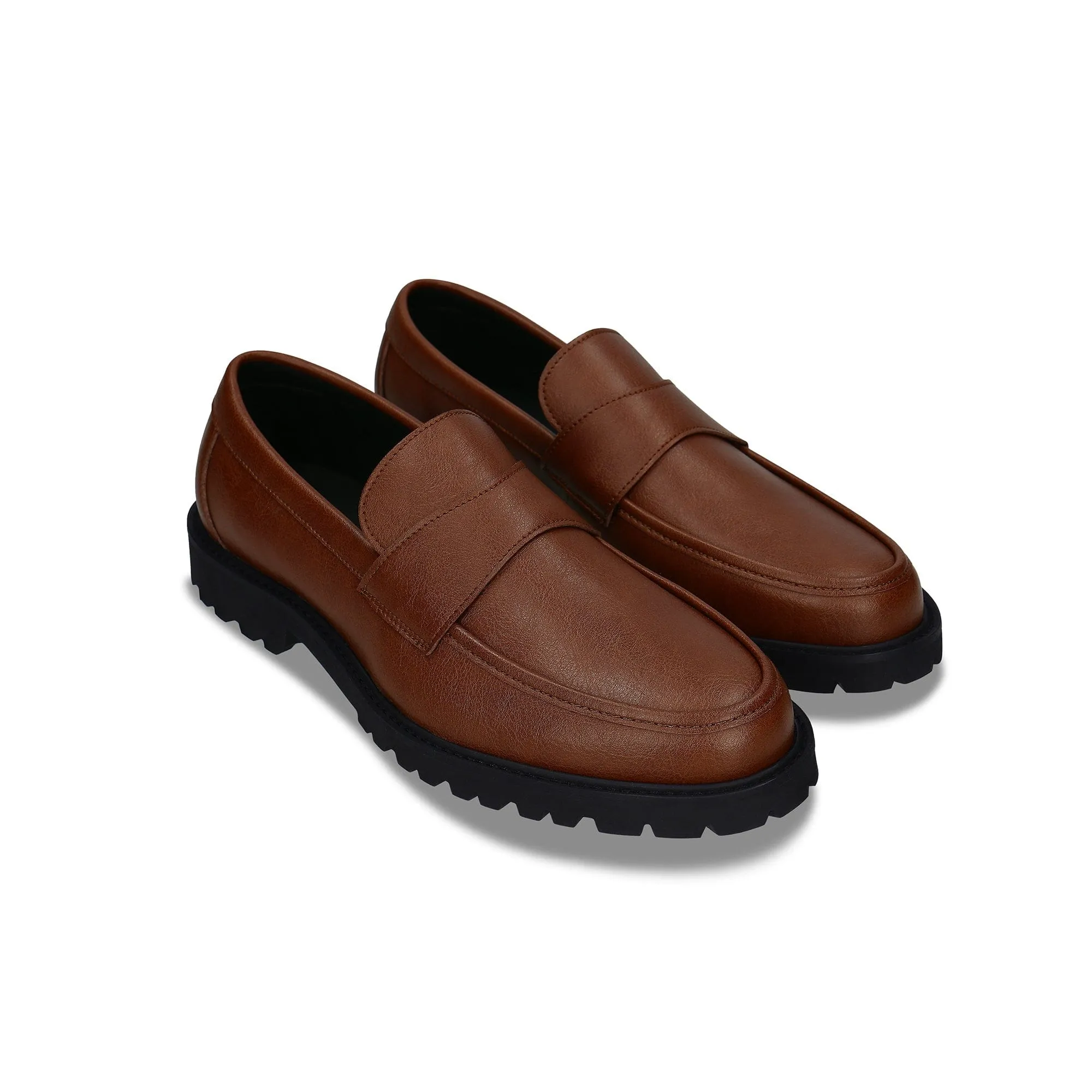 Mateo Men's Vegan Leather Loafers | Brown