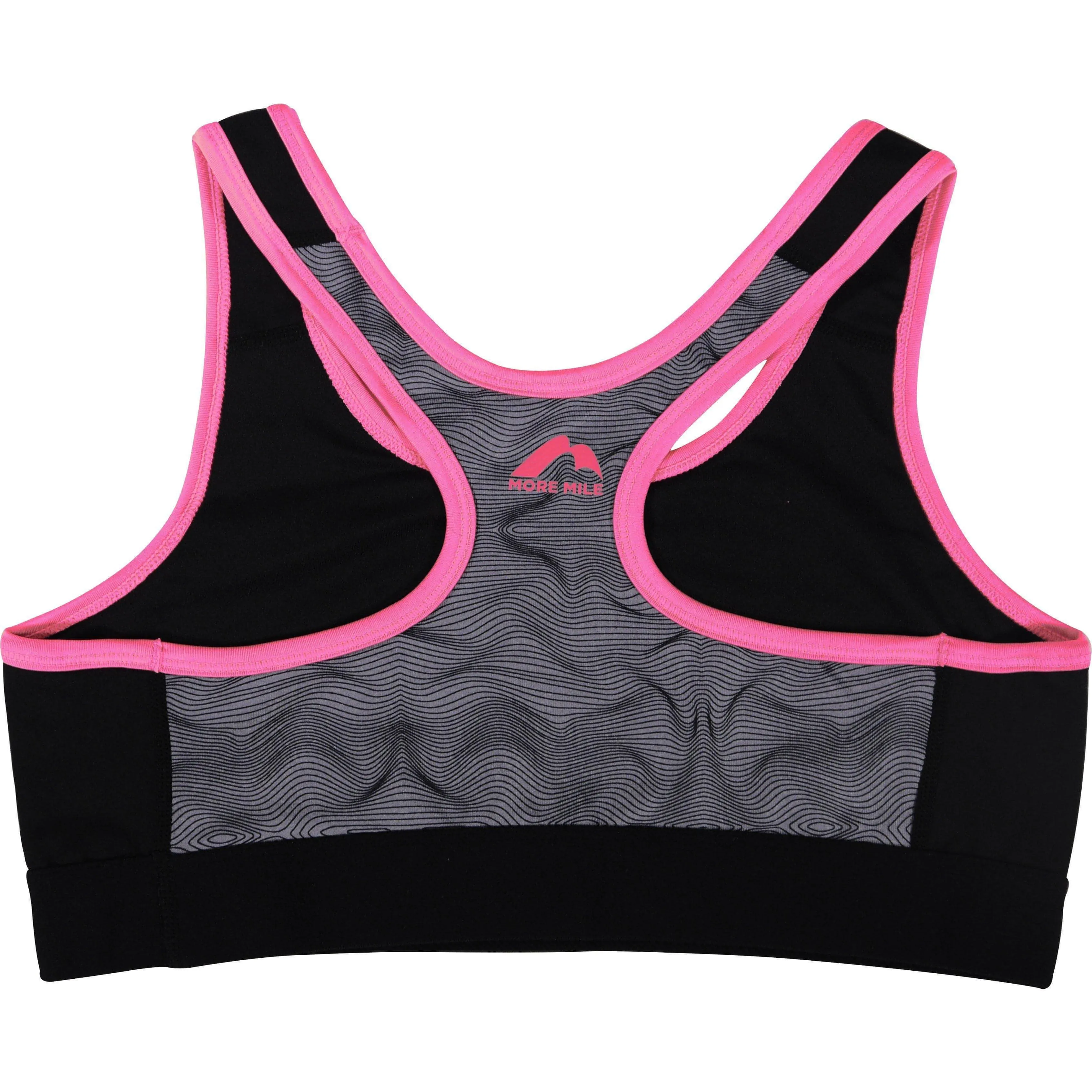 More Mile Girls Running Crop Top - Black