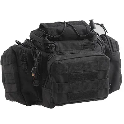 Multi-functional Nylon Fabrics Outdoor Military Camera Bag / Waist Bag(Black)