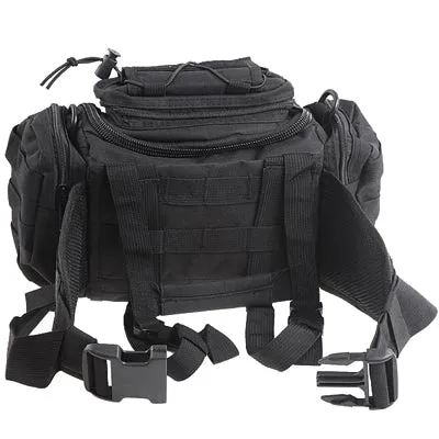 Multi-functional Nylon Fabrics Outdoor Military Camera Bag / Waist Bag(Black)