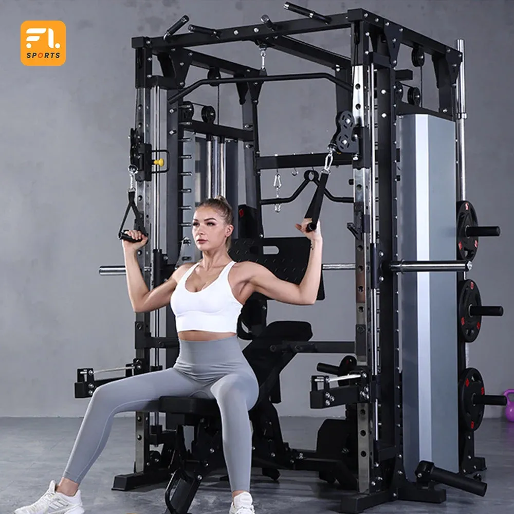 Multifunctional Power Rack Smith Machine and Functional Trainer