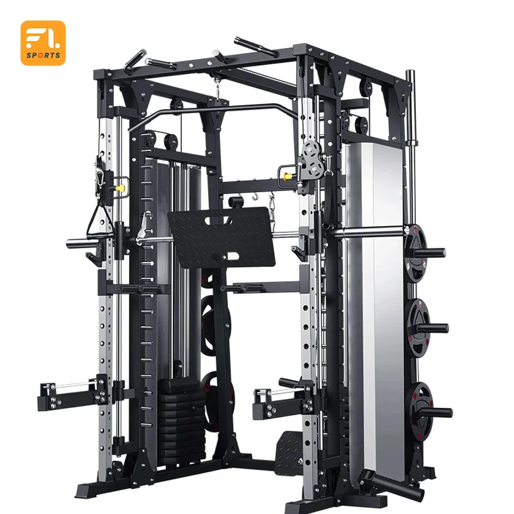 Multifunctional Power Rack Smith Machine and Functional Trainer