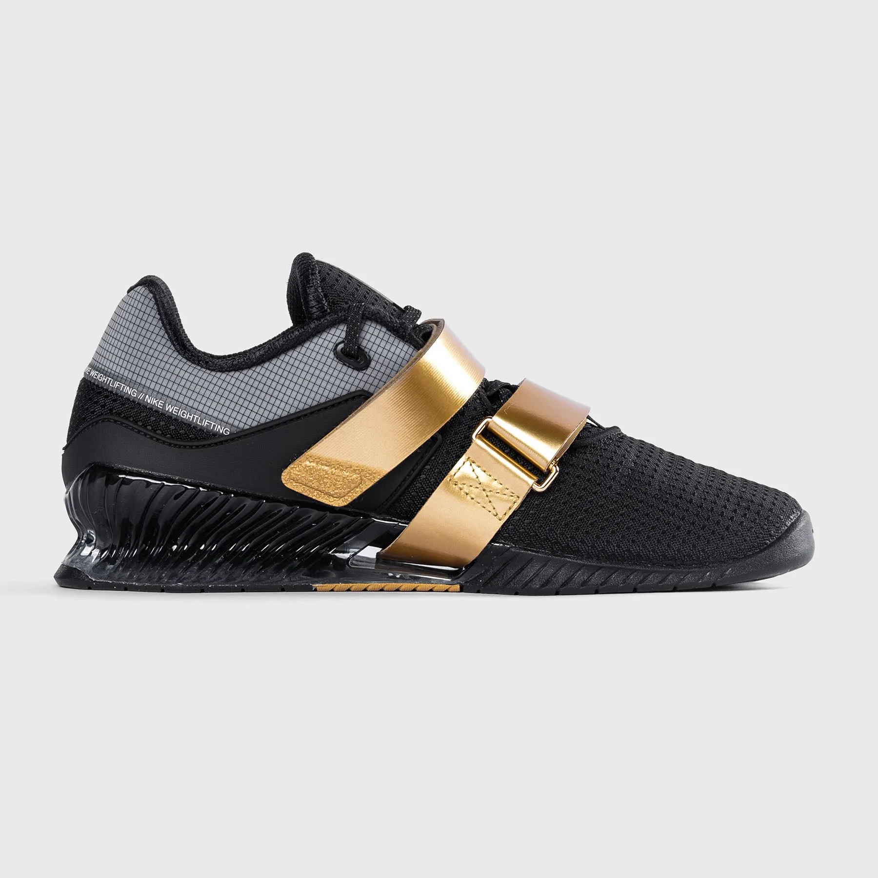 Nike - Romaleos 4 Weightlifting Shoes - BLACK/METALLIC GOLD-WHITE