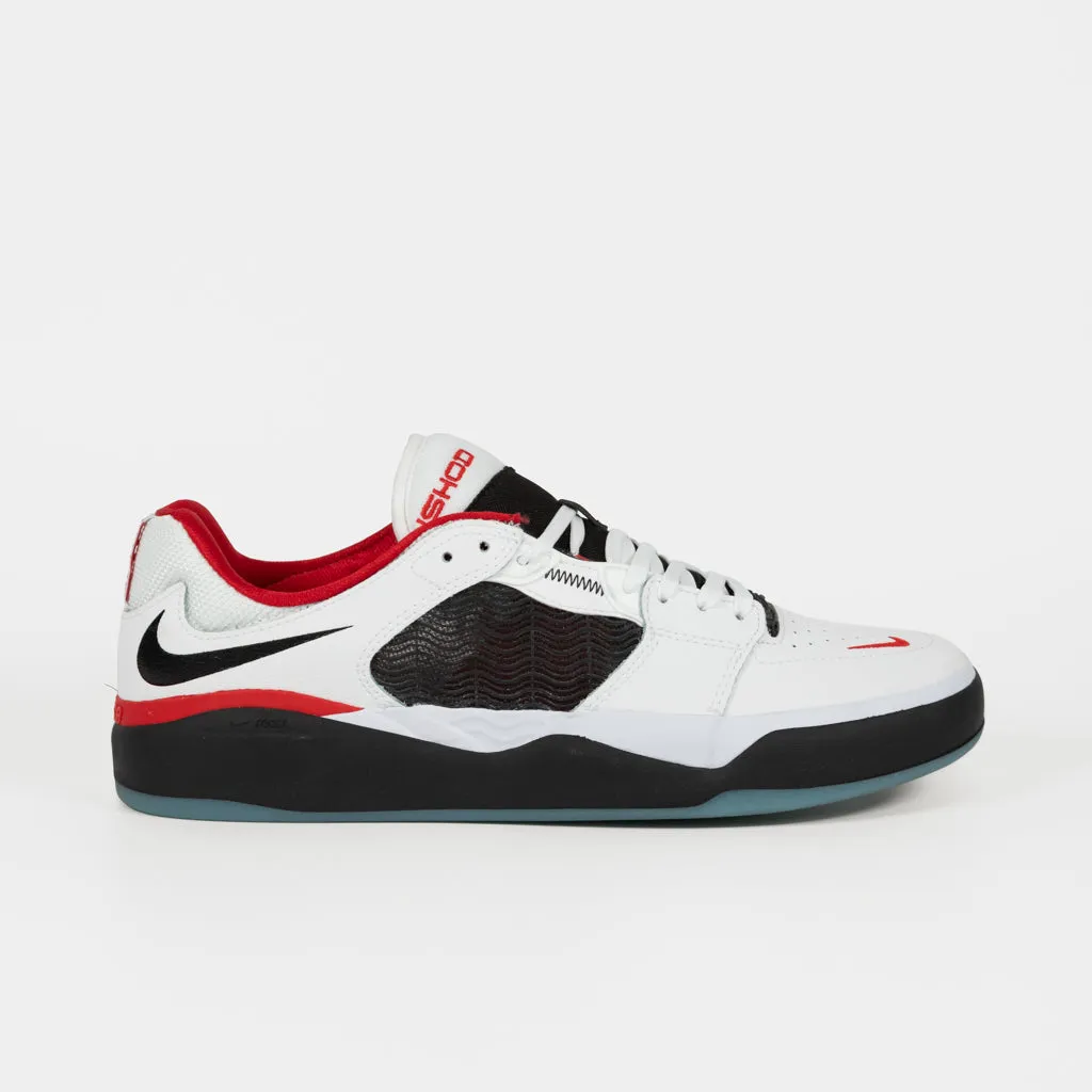 Nike SB - Ishod Wair Premium Leather Shoes - White / Black / University Red