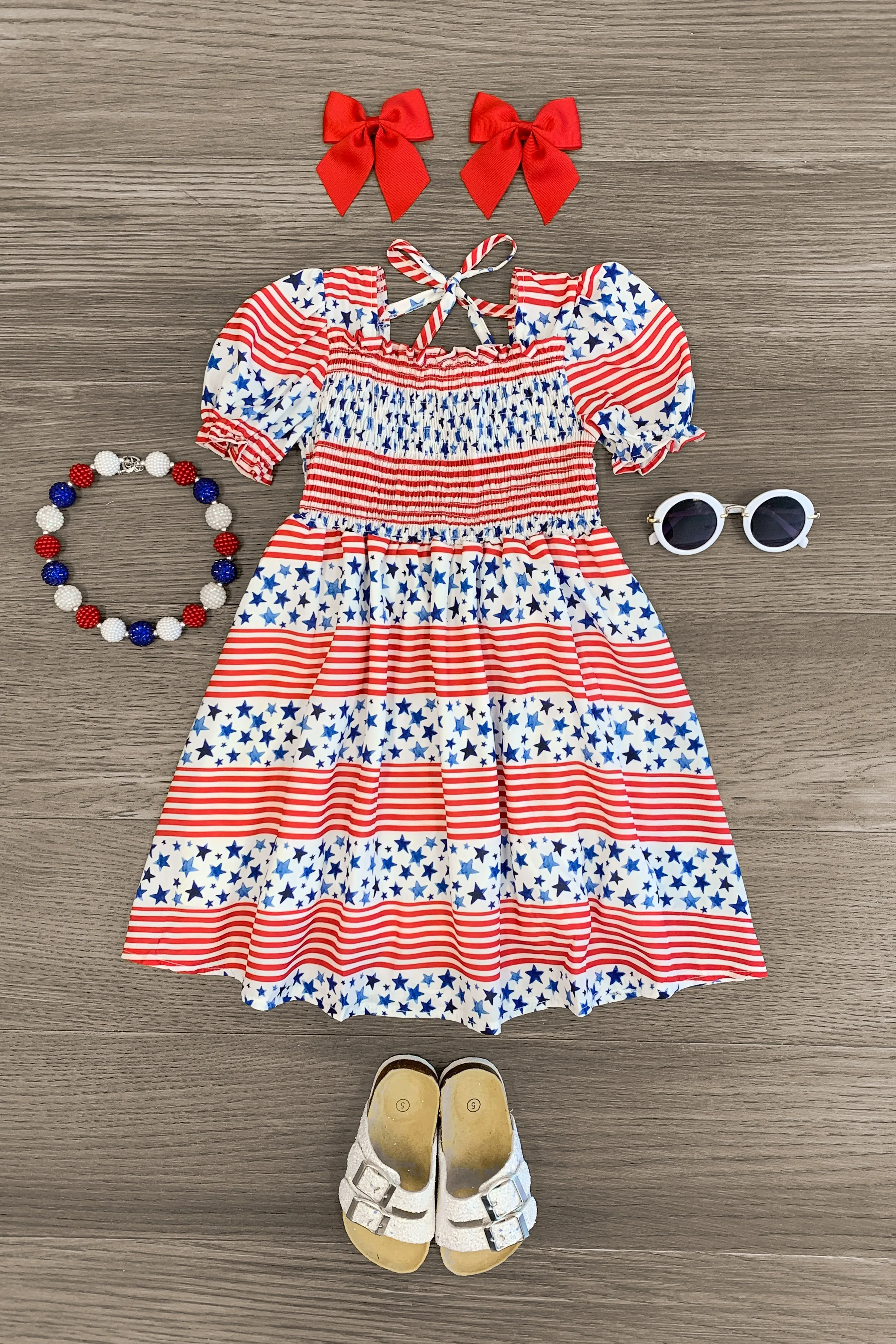 Old Glory Puff Sleeve Dress