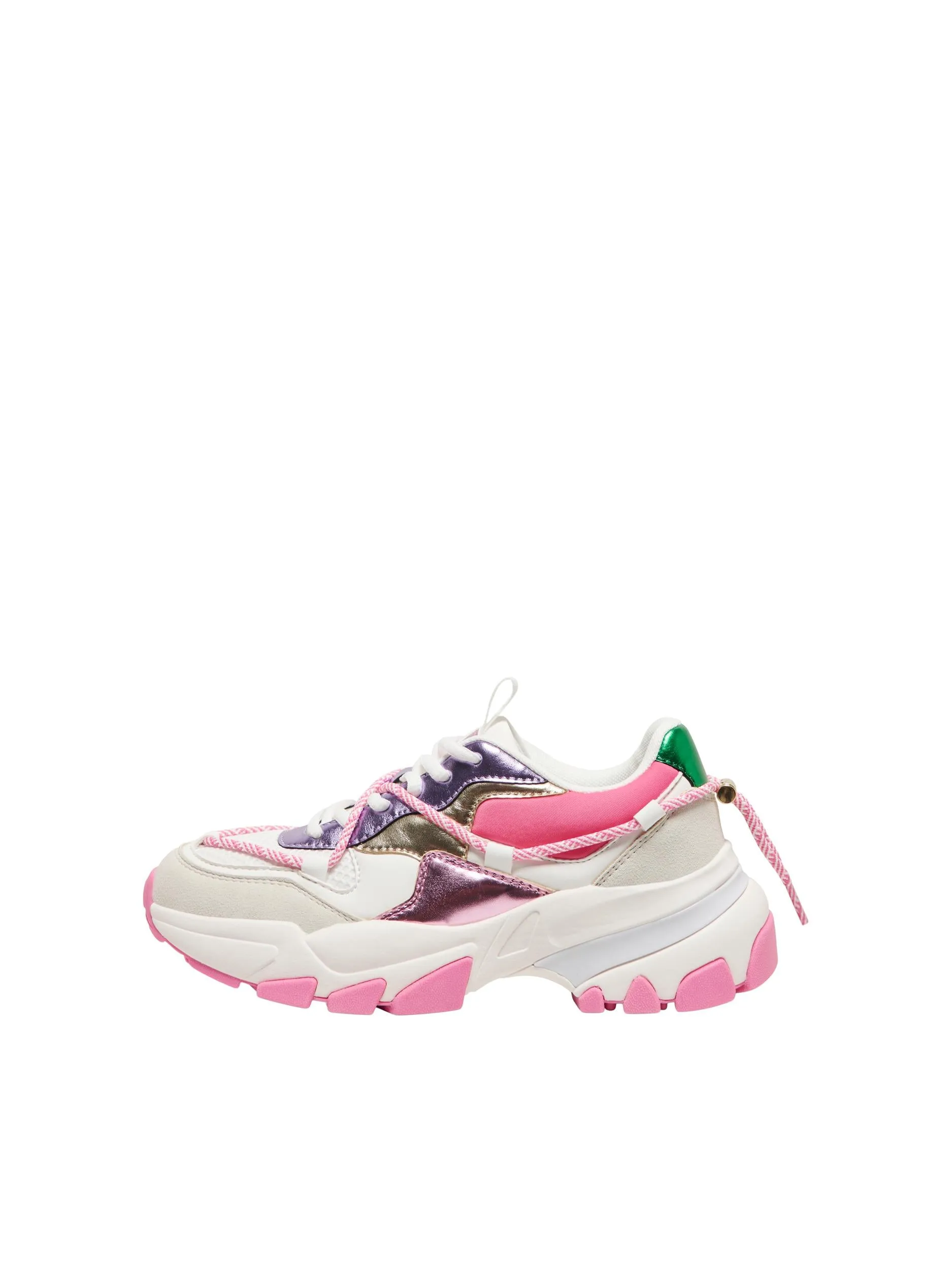 Only - Chunky Textured Pink and White Trainers