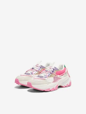 Only - Chunky Textured Pink and White Trainers