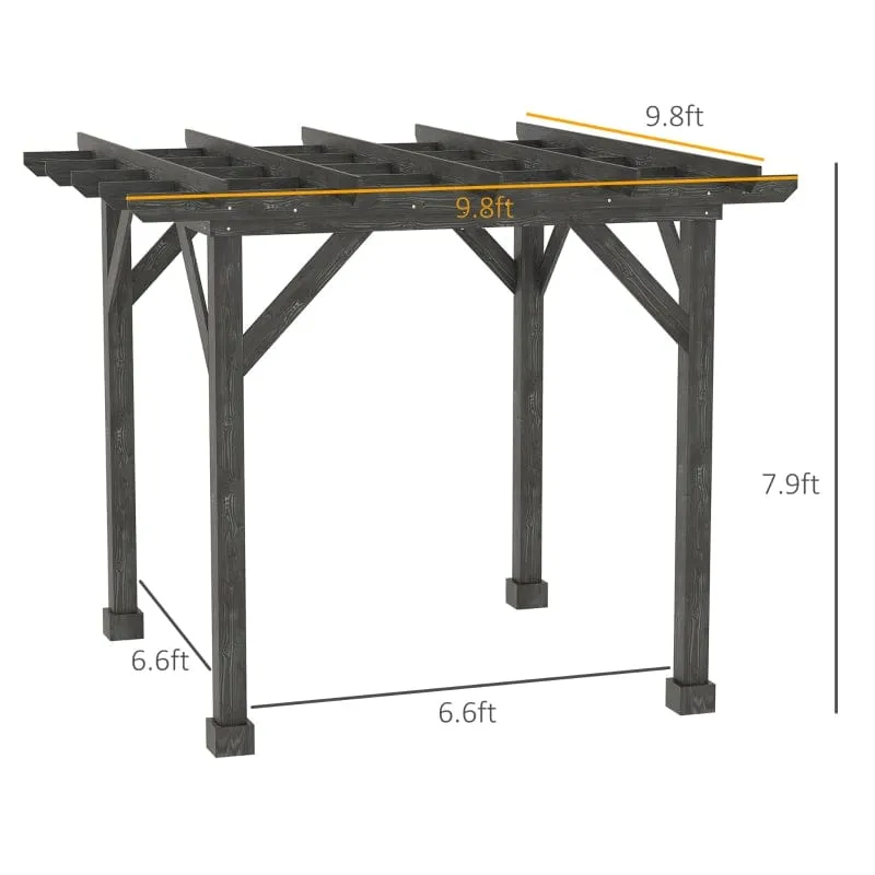 Outsunny Outdoor 10' x 10' Pergola Gazebo - 84C-284