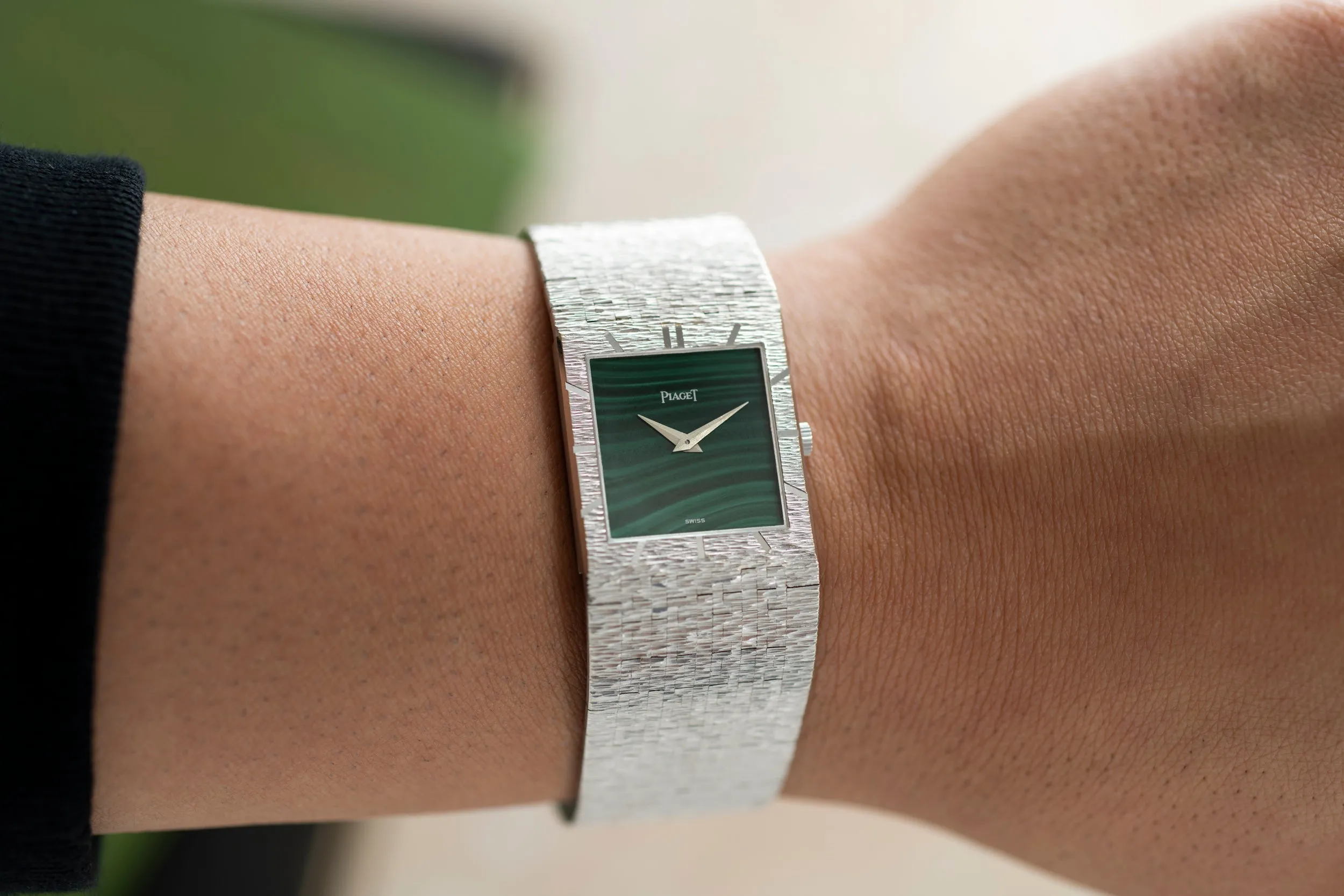 Piaget White Gold 'Malachite' Dress Watch