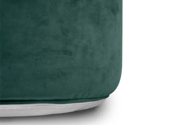 Point Recycled Velvet Pouf Ottoman