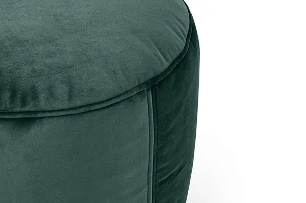 Point Recycled Velvet Pouf Ottoman