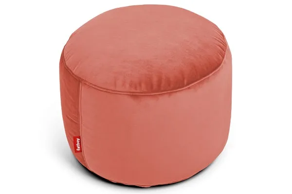 Point Recycled Velvet Pouf Ottoman