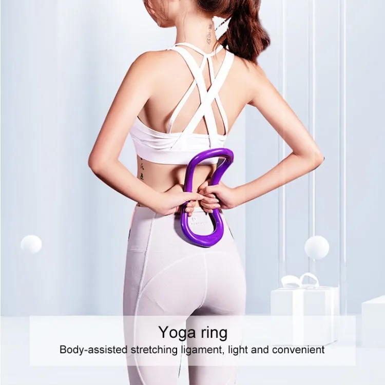 PP Double Massage Point Yoga Circle Fascia Stretching Ring Pilates Resistance Ring (Purple)
