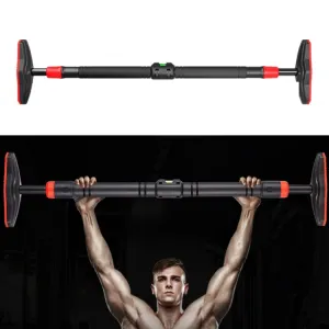 Punch-free Home Wall Indoor Horizontal Bar Pull-up Device Fitness Equipment, Specification: With Spirit Level, Short