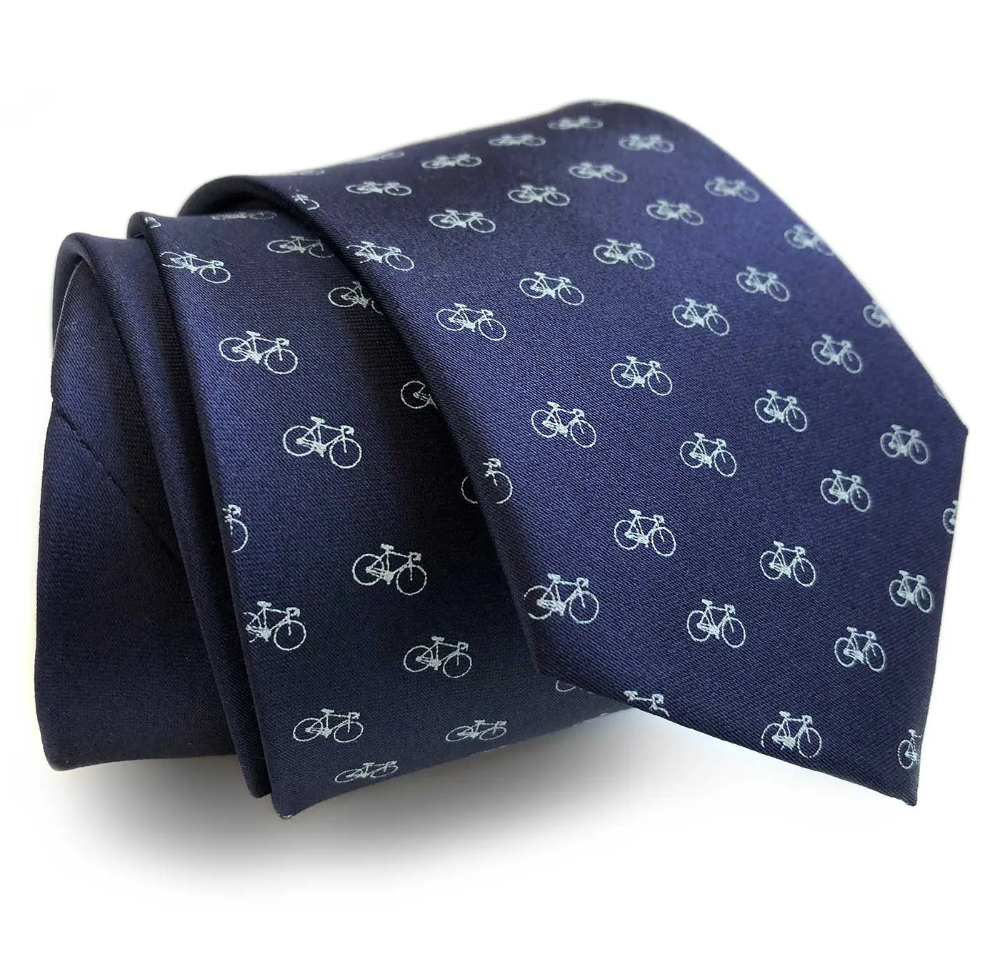 Racing Bike Necktie, tiny repeating bike print tie