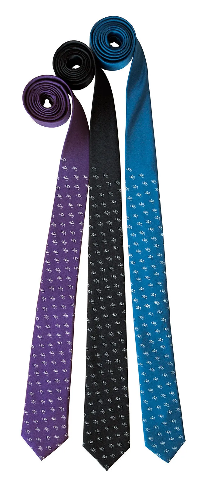 Racing Bike Necktie, tiny repeating bike print tie