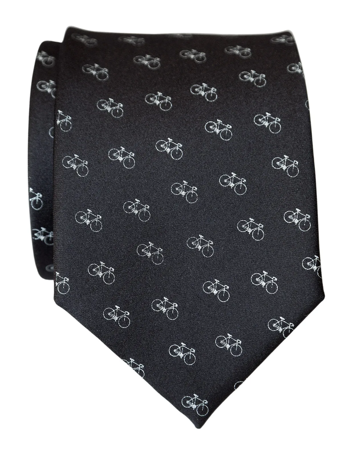 Racing Bike Necktie, tiny repeating bike print tie