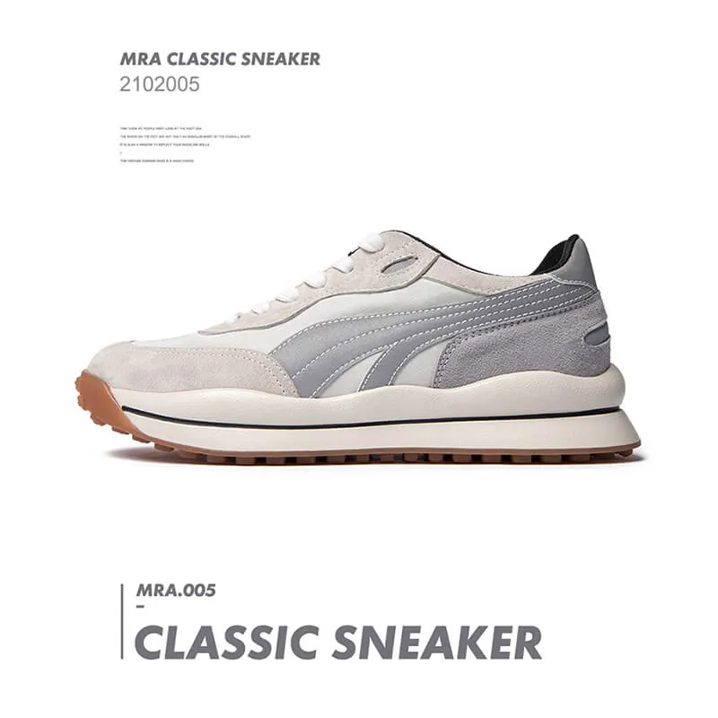 Retro White Running Shoes|Cross-training shoes|Forrest Gump shoes|Arctic Fox