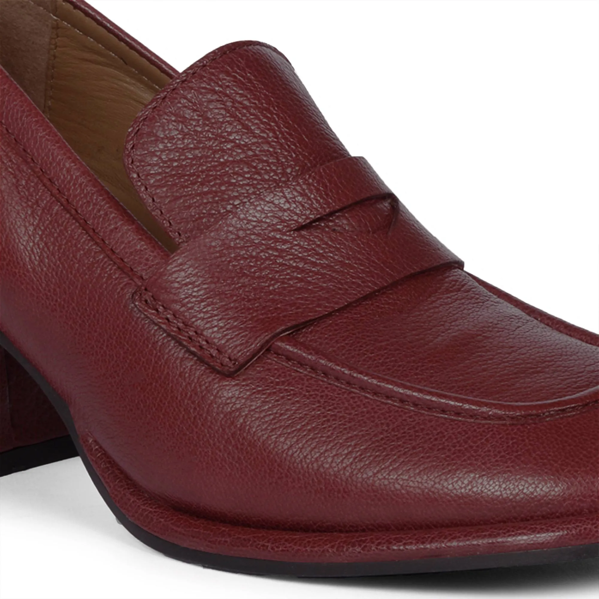 Saint Viviana Bordo Leather Saddle Moccasins