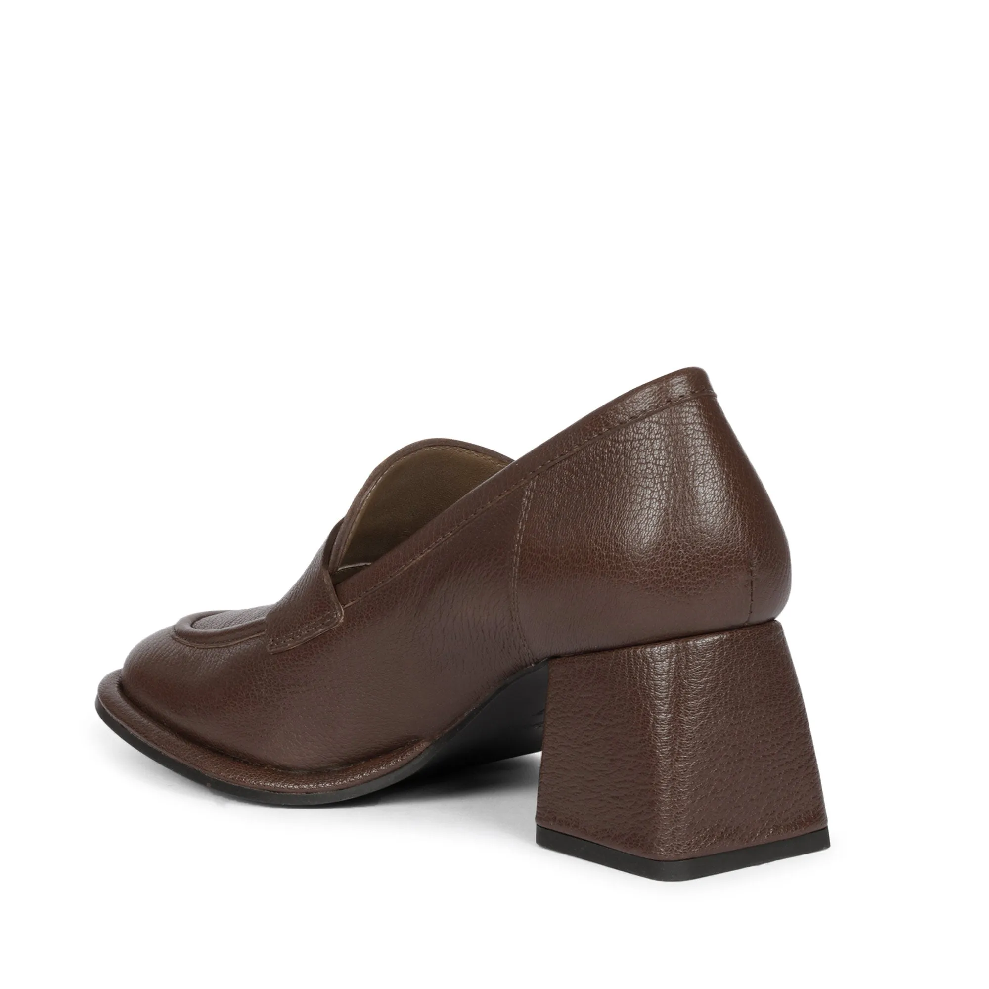 Saint Viviana Brown Leather Saddle Moccasins