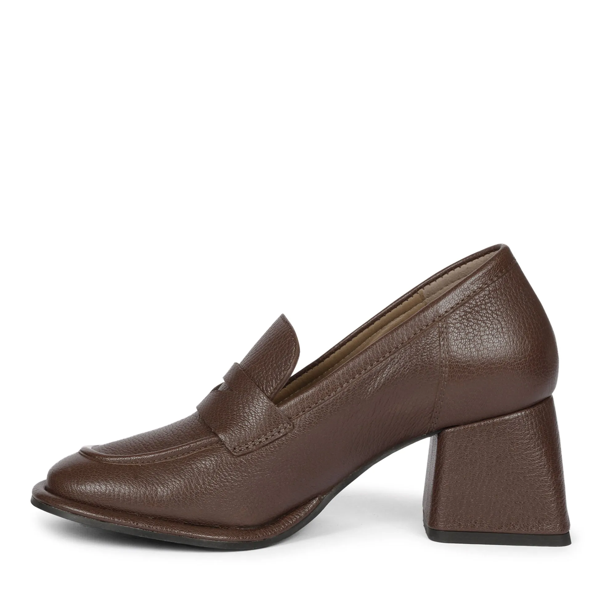 Saint Viviana Brown Leather Saddle Moccasins