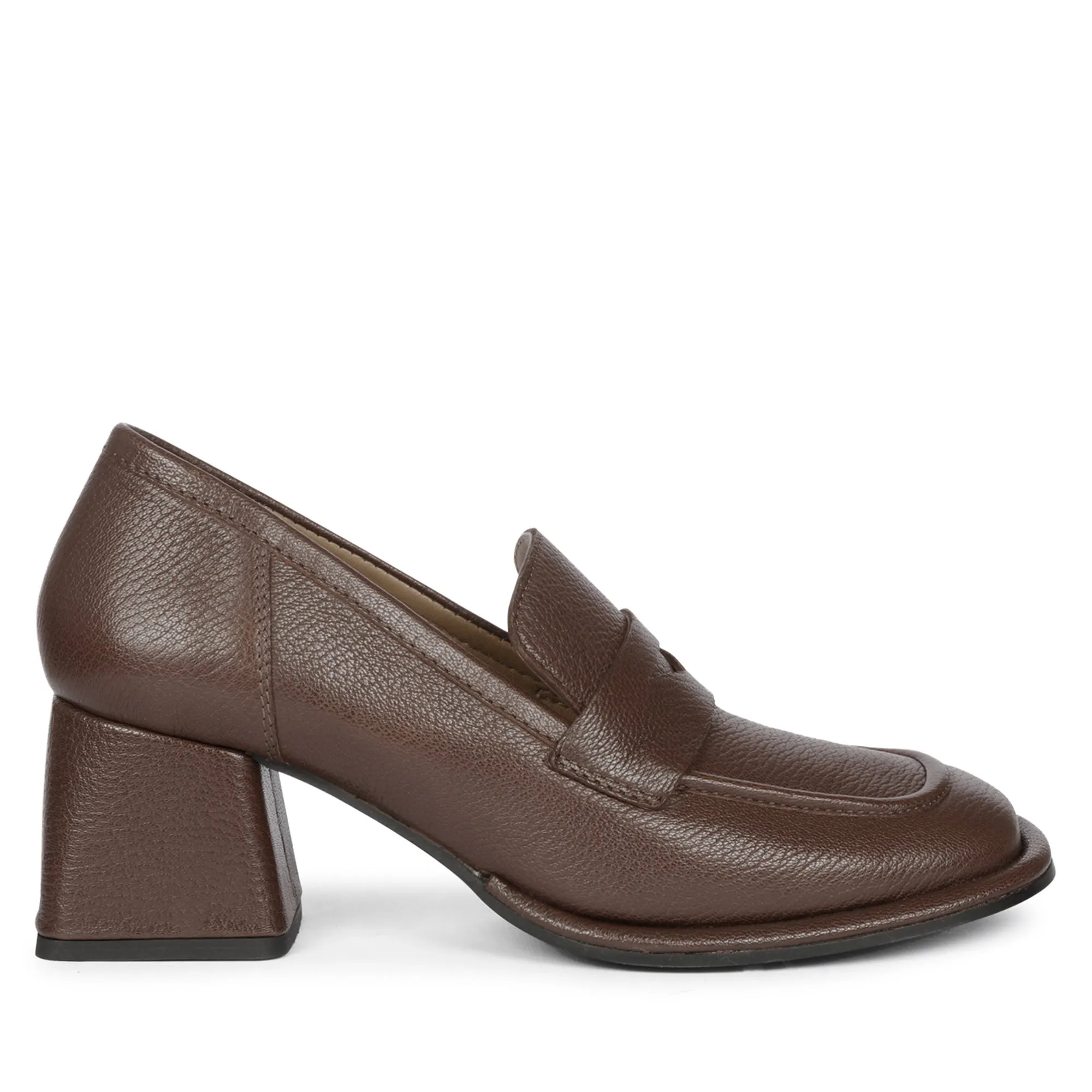 Saint Viviana Brown Leather Saddle Moccasins