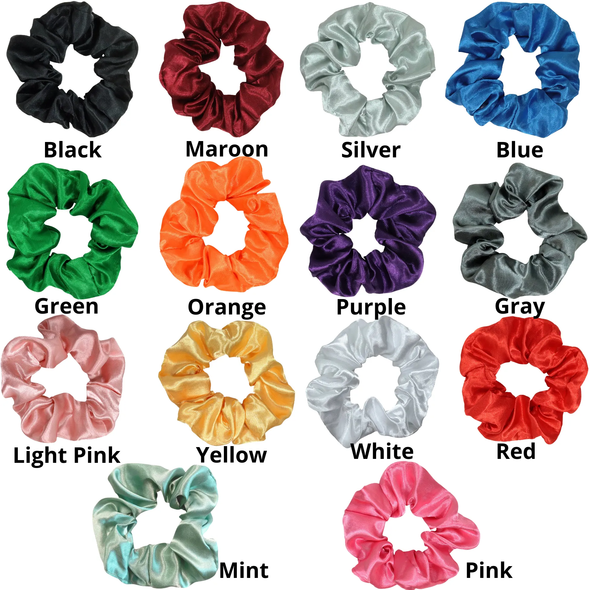 Satin Silky Scrunchies Ponytail Holder Hair Ties Scrunchy Scrunchie for Girls Women