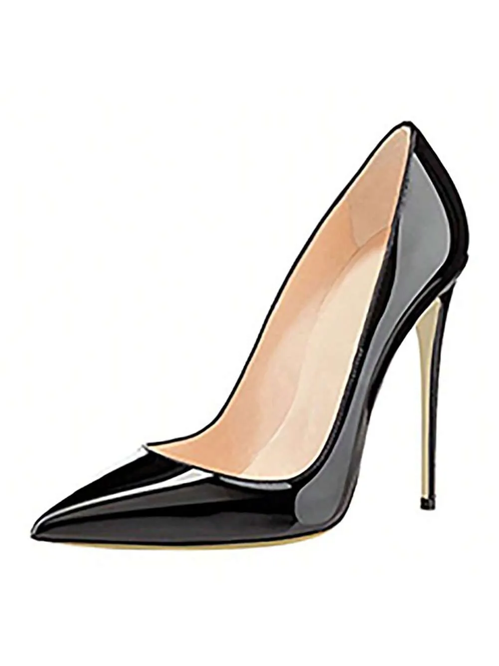 Sexy Pointed Toe Patent Leather High Heels Stilettos