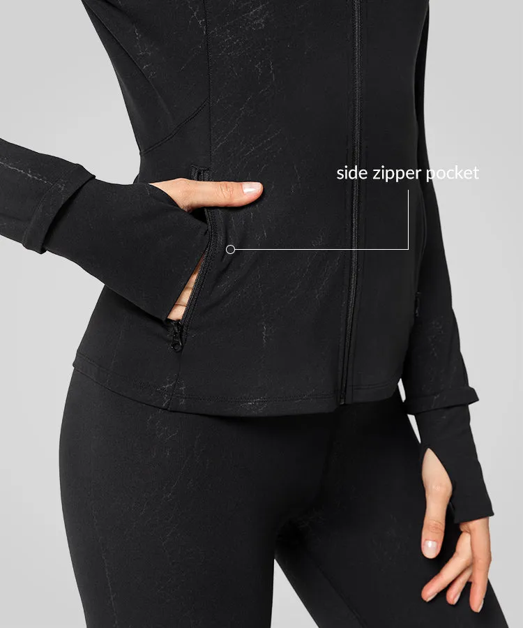 Shift Abstract Pattern Full Zip Jacket | Women's Sports Jacket