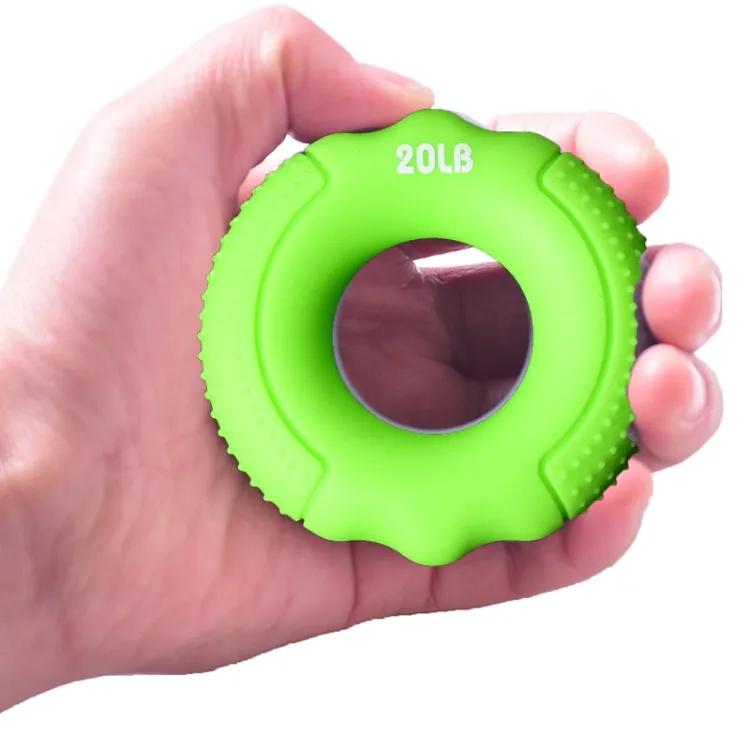 Silicone Gripper Finger Exercise Grip Ring, Specification: 20LB (Dot Green)