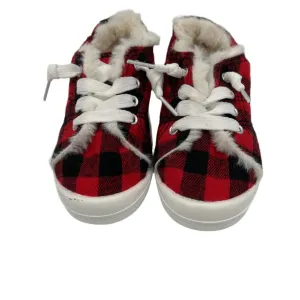 Slip On Plaid Fleece Lined Shoes