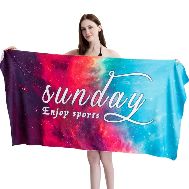 Sports Fitness Swimming Bath Towel Printed Double-Sided Velvet Absorbent Quick-Drying Beach Towel, Size: 156 x 81cm (Quick Dry Fruit)