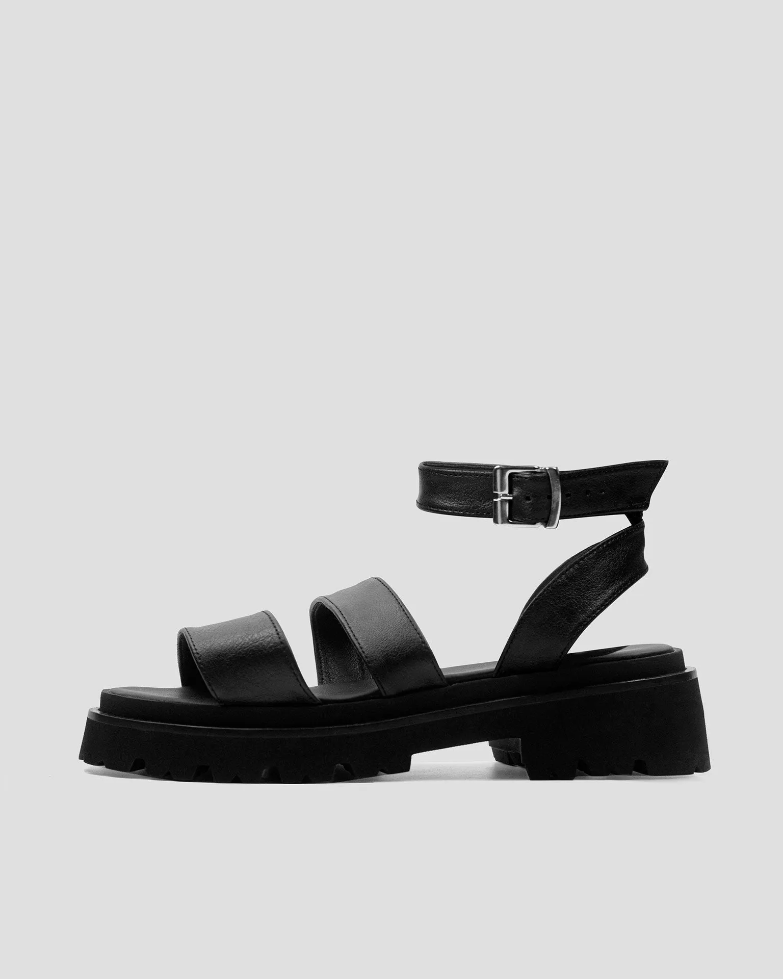 Strappy Desserto® Cactus Leather Sandals | Black