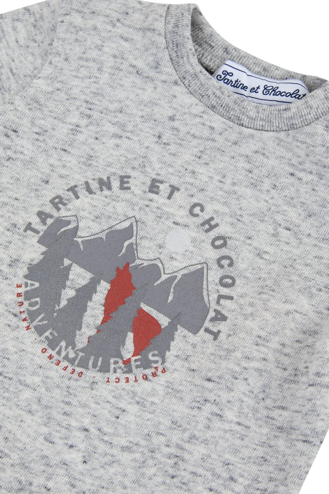 Tee-shirt - Gris chiné moucheté