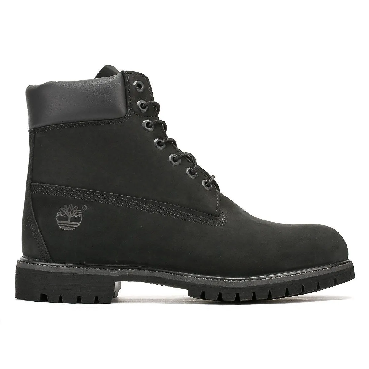 Timberland Mens Black Premium 6 Inch Nubuck Leather Boots